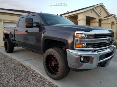 2015 Chevrolet Silverado 2500 HD - 20x10 -24mm - Anthem Off-Road Gunner - Stock Suspension - 33" x 12.5"