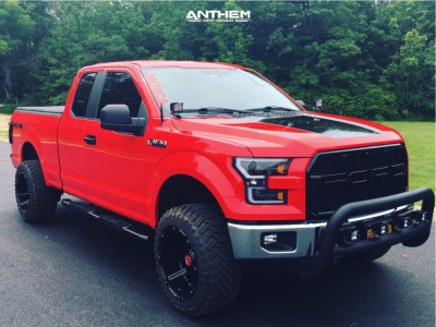 2015 Ford F-150 - 20x12 -44mm - Anthem Off-Road Defender - Suspension Lift 3.5" - 33" x 12.5"