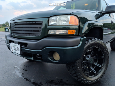 1 2003 Sierra 2500 Gmc Rough Country Body Lift 3in Anthem A712 Defender Matte Black