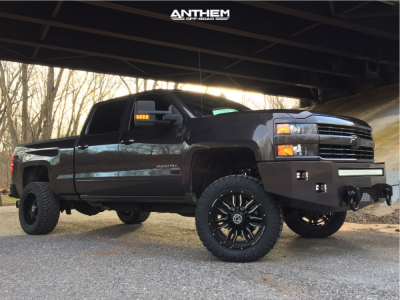 2015 Chevrolet Silverado 2500 HD - 20x10 -24mm - Anthem Off-Road Equalizer - Leveling Kit - 33" x 12.5"