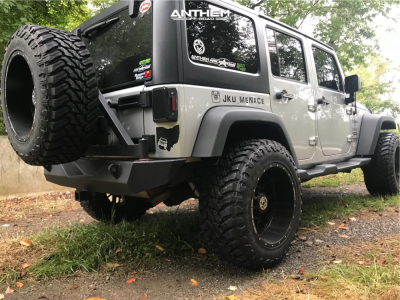 1 2012 Wrangler Jk Jeep Rubicon Express Super Flex Suspension Lift 25in Anthem Gunner Matte Black