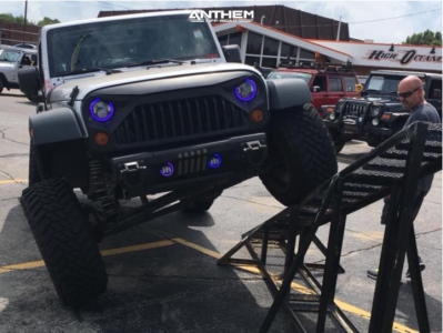 1 2012 Wrangler Jk Jeep Rubicon Express Super Flex Suspension Lift 25in Anthem Gunner Matte Black