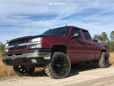 2004 Chevrolet Silverado 1500 - 20x12 -44mm - Anthem Off-Road Defender - Leveling Kit - 33" x 12.5"