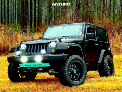 2008 Jeep Wrangler - 20x10 -24mm - Anthem Off-Road Gunner - Suspension Lift 3.5" - 35" x 12.5"