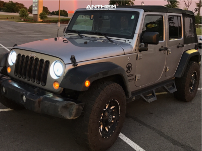 1 2016 Wrangler Jk Jeep Stock Stock Anthem Aviator Black Milled