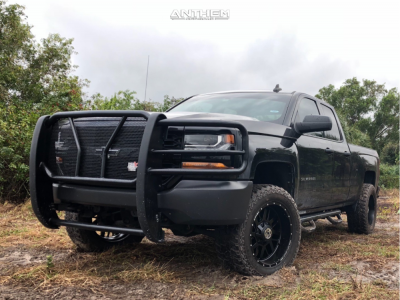 2017 Chevrolet Silverado 1500 - 20x10 -24mm - Anthem Off-Road Gunner - Suspension Lift 3.5" - 305/55R20