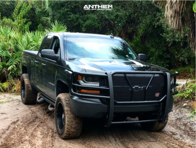 1 2017 Silverado 1500 Chevrolet Rough Country Suspension Lift 35in Anthem Gunner Black