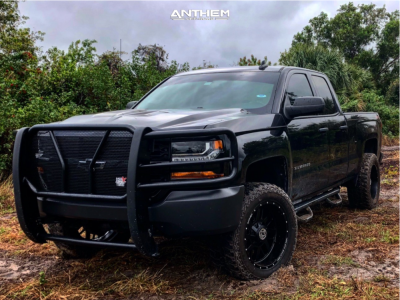 1 2017 Silverado 1500 Chevrolet Rough Country Suspension Lift 35in Anthem Gunner Black