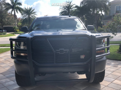 1 2017 Silverado 1500 Chevrolet Rough Country Suspension Lift 35in Anthem Gunner Black