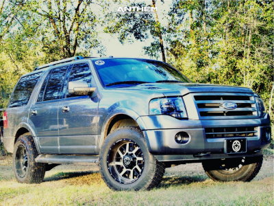 1 2010 Expedition Ford Readylift Suspension Lift 3in Anthem Gunner Machined Black