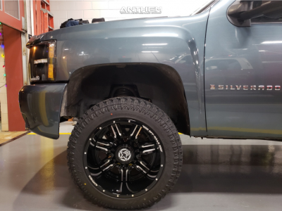 1 2008 Silverado 1500 Chevrolet Rough Country Suspension Lift 35in Anthem Equalizer Black Milled