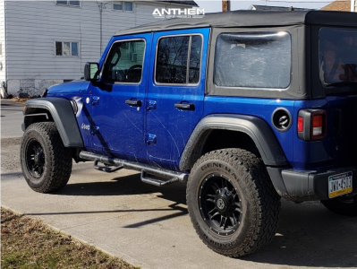 1 2018 Wrangler Jeep Rough Country Suspension Lift 25in Anthem Instigator Matte Black