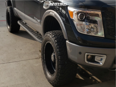 1 2017 Titan Nissan Rough Country Suspension Lift 6in Anthem Gunner Matte Black