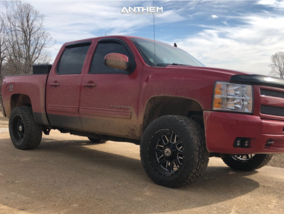 2011 Chevrolet Silverado 1500 - 20x10 -24mm - Anthem Off-Road Gunner - Leveling Kit & Body Lift - 33" x 12.5"