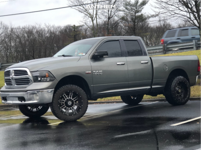 1 2013 1500 Ram Rough Country Suspension Lift 3in Anthem Instigator Black Machined