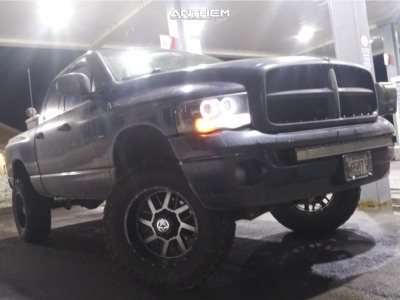 1 2003 Ram 1500 Dodge Rough Country Suspension Lift 5in Anthem Gunner Machined Black