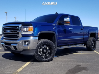 2015 GMC Sierra 2500 HD - 20x10 -24mm - Anthem Off-Road Enforcer - Leveling Kit - 295/55R20