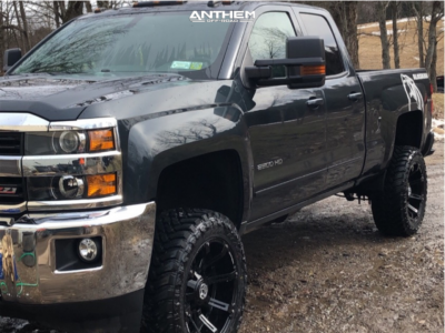 2017 Chevrolet Silverado 2500 HD - 20x10 -24mm - Anthem Off-Road Defender - Leveling Kit - 33" x 12.5"