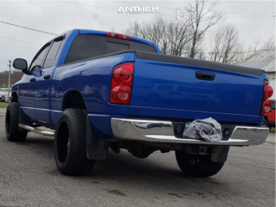 1 2007 Ram 1500 Dodge Rough Country Leveling Kit Anthem Gunner Black Milled