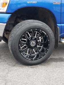 1 2007 Ram 1500 Dodge Rough Country Leveling Kit Anthem Gunner Black Milled