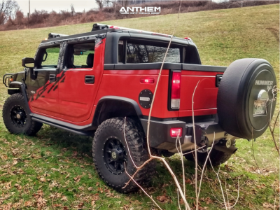 1 2008 H2 Hummer Stock Air Suspension Anthem Instigator Black Milled