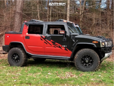 1 2008 H2 Hummer Stock Air Suspension Anthem Instigator Black Milled