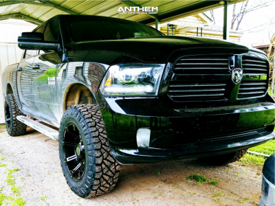 2013 Ram 1500 - 20x10 -24mm - Anthem Off-Road Defender - Suspension Lift 4" - 35" x 11.5"