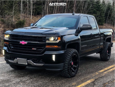 2017 Chevrolet Silverado 1500 - 20x10 -24mm - Anthem Off-Road Defender - Leveling Kit - 33" x 12.5"