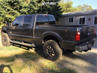 1 2015 F 250 Super Duty Ford Rough Country Suspension Lift 25in Anthem Commander Black Milled