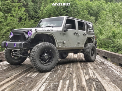 2011 Jeep Wrangler - 17x9 0mm - Anthem Off-Road Instigator - Suspension Lift 4" - 35" x 12.5"