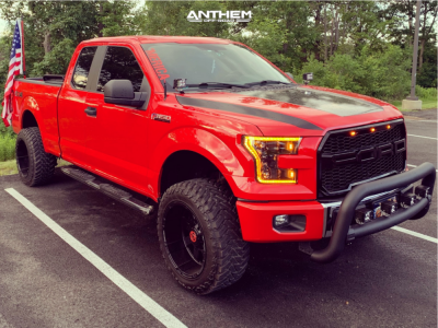 2015 Ford F-150 - 20x12 -44mm - Anthem Off-Road Defender - Suspension Lift 3.5" - 33" x 12.5"