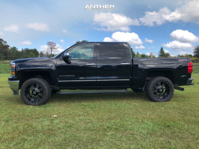 1 2014 Silverado 1500 Chevrolet Motofab Suspension Lift 3in Anthem Off Road Instigator Machined Black