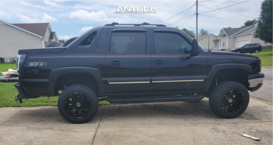 1 2003 Avalanche 1500 Chevrolet Rough Country Suspension Lift 6in Anthem Defender Black