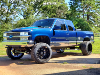 1 1998 K1500 Chevrolet Rough Country Suspension Lift 4in Anthem Equalizer Machined Accents