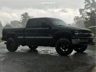 1 2001 Silverado 1500 Chevrolet Rough Country Body Lift 3in Anthem Equalizer Black