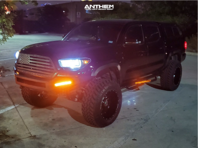 1 2017 Tacoma Toyota Rough Country Suspension Lift 6in Anthem Equalizer Matte Black