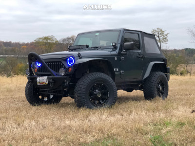 2007 Jeep Wrangler - 17x9 -12mm - Anthem Off-Road Defender - Suspension Lift 3" - 35" x 12.5"