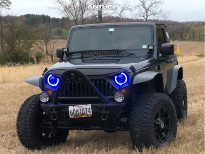 1 2007 Wrangler Jeep Rough Country Suspension Lift 3in Anthem Defender Black