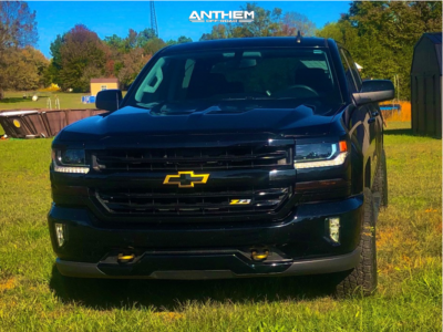 2017 Chevrolet Silverado 1500 - 17x9 -12mm - Anthem Off-Road Defender - Leveling Kit - 285/70R17