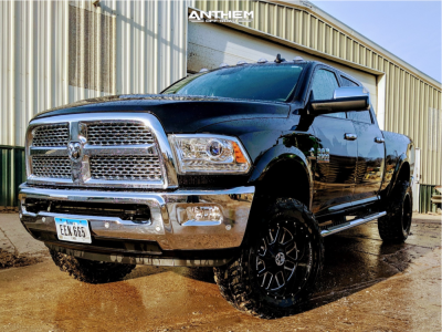 2018 Ram 2500 - 20x10 -24mm - Anthem Off-Road Gunner - Leveling Kit & Body Lift - 35" x 12.5"
