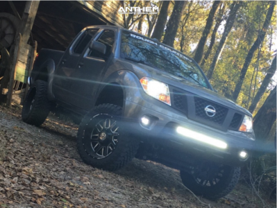 1 2016 Frontier Nissan Rough Country Suspension Lift 6in Anthem Gunner Machined Black