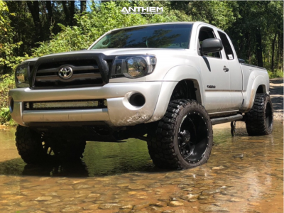 2010 Toyota Tacoma - 20x12 -44mm - Anthem Off-Road Gunner - Suspension Lift 4" - 33" x 12.5"