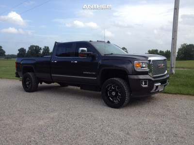 2015 GMC Sierra 3500 HD - 20x9 0mm - Anthem Off-Road Commander - Stock Suspension - 33" x 12.5"
