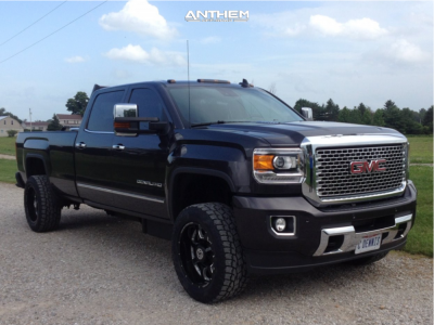 1 2015 Sierra 3500 Hd Gmc Stock Air Suspension Anthem Commander Machined Black