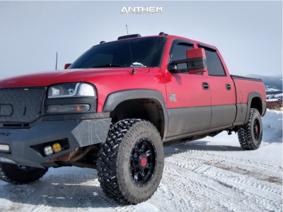 2003 GMC Sierra 2500 HD Classic - 17x9 0mm - Anthem Off-Road Instigator - Leveling Kit - 285/70R17