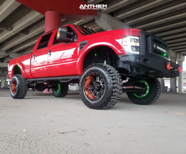 2009 Ford F-350 Super Duty - 20x12 -44mm - Anthem Off-Road Instigator - Suspension Lift 8" - 37" x 13.5"