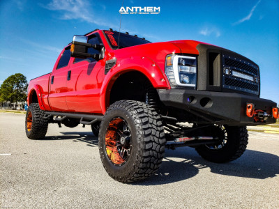 2009 Ford F-350 Super Duty - 20x12 -44mm - Anthem Off-Road Instigator - Suspension Lift 8" - 37" x 13.5"