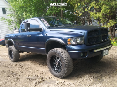 1 2003 Ram 1500 Dodge Rough Country Suspension Lift 5in Anthem Gunner Machined Black
