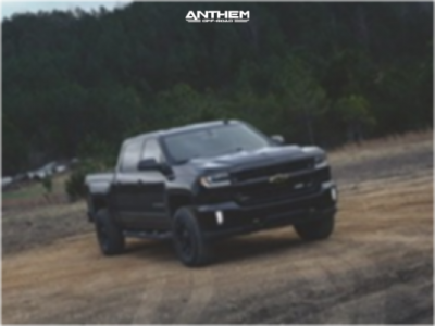 1 2017 Silverado 1500 Chevrolet Rough Country Suspension Lift 25in Anthem A712 Defender Black