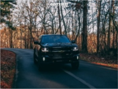 1 2017 Silverado 1500 Chevrolet Rough Country Suspension Lift 25in Anthem A712 Defender Black